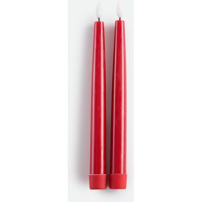 LA REDOUTE INTERIEURS Set van 2 ledkaarsen, van was, hoogte 24,5 cm LA REDOUTE INTERIEURS Set van 2 ledkaarsen, van was, hoogte 24,5 cm