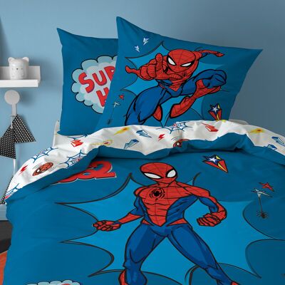 SPIDER-MAN Bedset voor kinderen, katoen, vierkant kussensloop SPIDER-MAN Bedset voor kinderen, katoen, vierkant kussensloop