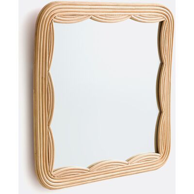 LA REDOUTE INTERIEURS Vierkante spiegel in rotan H52 cm, Vaguo LA REDOUTE INTERIEURS Vierkante spiegel in rotan H52 cm, Vaguo