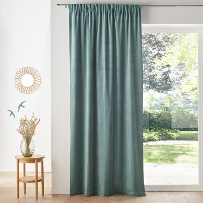 LA REDOUTE INTERIEURS Fluwelen gordijn, met aangerimpelde bies en golf, VELVET LA REDOUTE INTERIEURS Fluwelen gordijn, met aangerimpelde bies en golf, VELVET