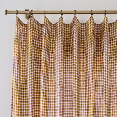 LA REDOUTE INTERIEURS Gingham gordijn, tetra, met ringen, NINON LA REDOUTE INTERIEURS Gingham gordijn, tetra, met ringen, NINON