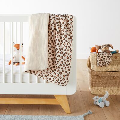 LA REDOUTE INTERIEURS Babydeken in tetra, Kumla luipaardprint LA REDOUTE INTERIEURS Babydeken in tetra, Kumla luipaardprint