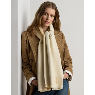LAUREN RALPH LAUREN Tweekleurige sjaal met paardensportmotief LAUREN RALPH LAUREN Tweekleurige sjaal met paardensportmotief