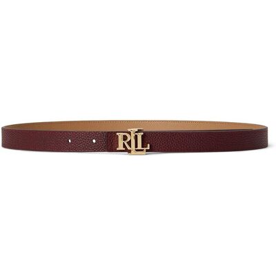 LAUREN RALPH LAUREN Smalle, omkeerbare riem van gekorreld leer LAUREN RALPH LAUREN Smalle, omkeerbare riem van gekorreld leer