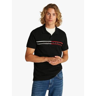 TOMMY JEANS Slim-fit polo met gekleurde strepen TOMMY JEANS Slim-fit polo met gekleurde strepen