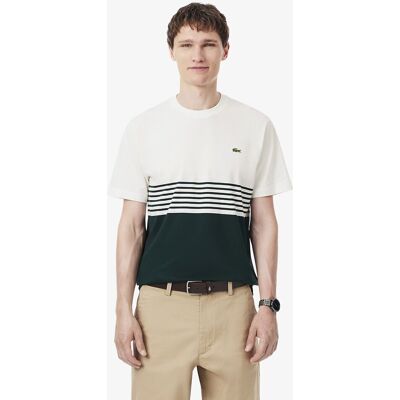 LACOSTE T-shirt in jersey met strepen en colorblock LACOSTE T-shirt in jersey met strepen en colorblock