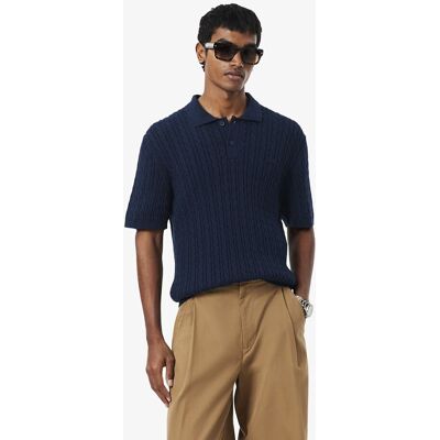 LACOSTE Kabeltrui met polokraag en decoratieve details LACOSTE Kabeltrui met polokraag en decoratieve details