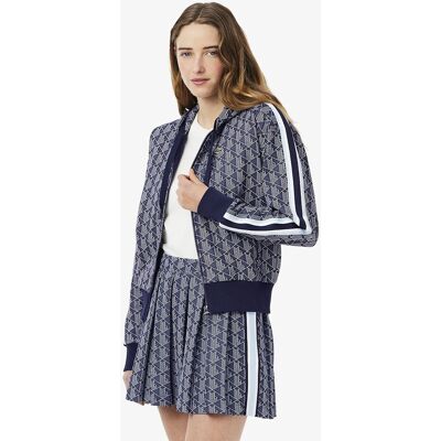 LACOSTE Hoodie in jacquard met monogram en ritssluiting LACOSTE Hoodie in jacquard met monogram en ritssluiting