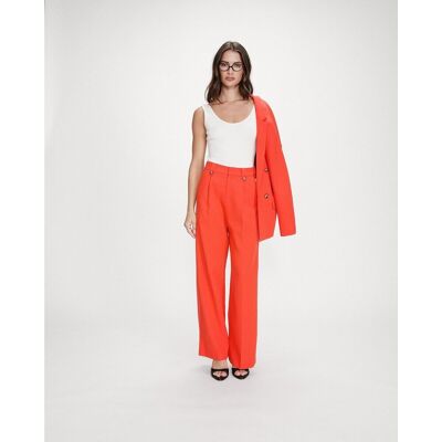 GRACE & MILA PIERRE wijde netjes afgewerkte getailleerde broek GRACE & MILA PIERRE wijde netjes afgewerkte getailleerde broek