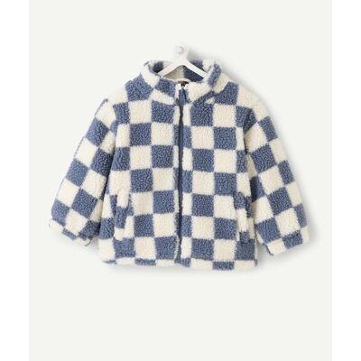 TAPE A L'OEIL Vest met ritssluiting, geruit, van sherpa TAPE A L'OEIL Vest met ritssluiting, geruit, van sherpa
