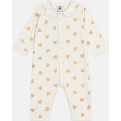 PETIT BATEAU Katoenen pyjama zonder voetjes, met hartjesmotief PETIT BATEAU Katoenen pyjama zonder voetjes, met hartjesmotief