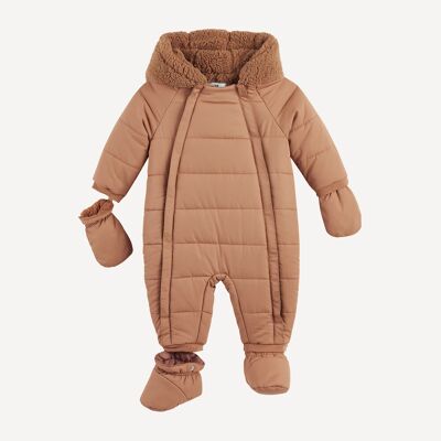 LA REDOUTE COLLECTIONS Warm combipilotenpakje met kap en afneembare slofjes, vanaf 12 maanden LA REDOUTE COLLECTIONS Warm combipilotenpakje met kap en afneembare slofjes, vanaf 12 maanden