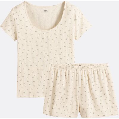 LA REDOUTE COLLECTIONS Pyjashort in pointelle tricot LA REDOUTE COLLECTIONS Pyjashort in pointelle tricot