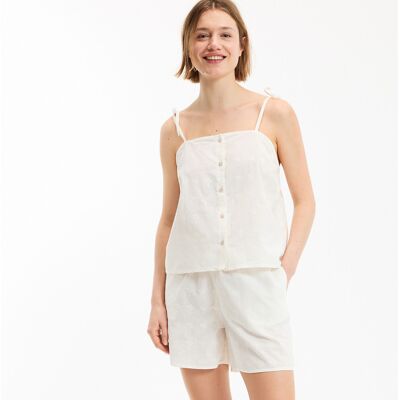 LA REDOUTE COLLECTIONS Geborduurde katoenen pyjashort LA REDOUTE COLLECTIONS Geborduurde katoenen pyjashort
