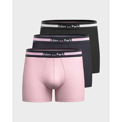 EDEN PARK Set van 3 effen boxershorts EDEN PARK Set van 3 effen boxershorts