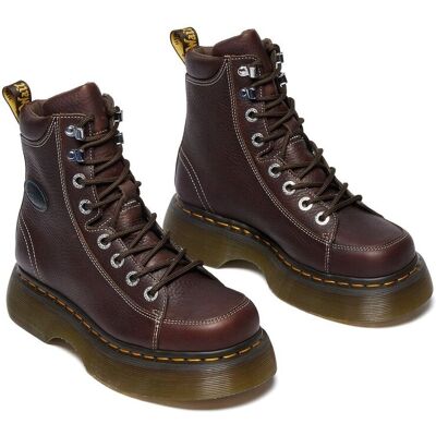 DR. MARTENS Buzz-boots met veters van Grizzly-leer DR. MARTENS Buzz-boots met veters van Grizzly-leer