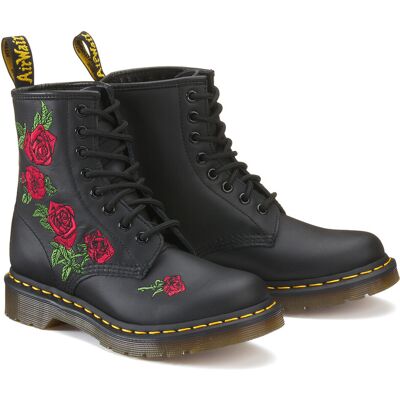 DR. MARTENS 1460 geborduurde bottines in Softy T leer Vonda DR. MARTENS 1460 geborduurde bottines in Softy T leer Vonda