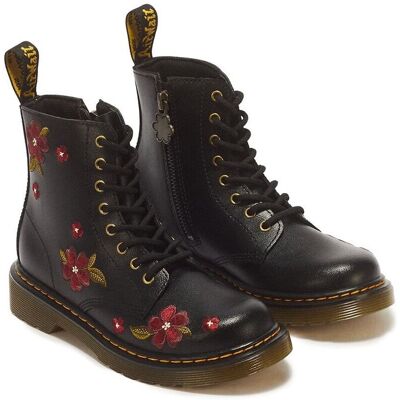 DR. MARTENS Leren boots met bloemenmotief, 1460 Junior Lamper DR. MARTENS Leren boots met bloemenmotief, 1460 Junior Lamper