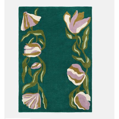 LA REDOUTE INTERIEURS Tapijt met bloemmotief, met de hand getuft, zuivere wol, FLORALIA LA REDOUTE INTERIEURS Tapijt met bloemmotief, met de hand getuft, zuivere wol, FLORALIA