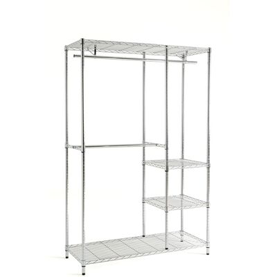SO'HOME Rek met 2 hangstaven en 4 legplanken, Fozzo SO'HOME Rek met 2 hangstaven en 4 legplanken, Fozzo