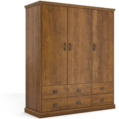 LA REDOUTE INTERIEURS Kast, 3 deuren, 4 lades, 2/3 hangkast, Lindley LA REDOUTE INTERIEURS Kast, 3 deuren, 4 lades, 2/3 hangkast, Lindley