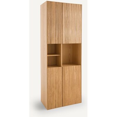 AM.PM Boekenkast met 4 deuren in eiken en fineer, Mikube AM.PM Boekenkast met 4 deuren in eiken en fineer, Mikube