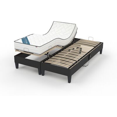 LA REDOUTE INTERIEURS Elektrisch bed en latex matras, stevige ondersteuning, traagschuim LA REDOUTE INTERIEURS Elektrisch bed en latex matras, stevige ondersteuning, traagschuim