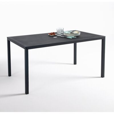 LA REDOUTE INTERIEURS Rechthoekige tuintafel in geperforeerd staal metaal, Choe LA REDOUTE INTERIEURS Rechthoekige tuintafel in geperforeerd staal metaal, Choe