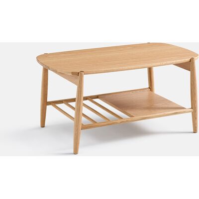 LA REDOUTE INTERIEURS Salontafel met dubbel blad van massief eikenhout, breedte 80 cm, JUCCA LA REDOUTE INTERIEURS Salontafel met dubbel blad van massief eikenhout, breedte 80 cm, JUCCA