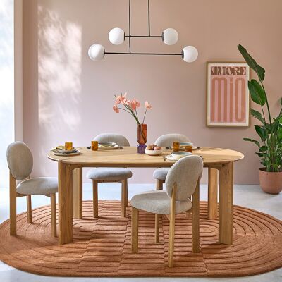 LA REDOUTE INTERIEURS Eettafel, massief eiken, 6 tot 8 couverts, ELMO LA REDOUTE INTERIEURS Eettafel, massief eiken, 6 tot 8 couverts, ELMO