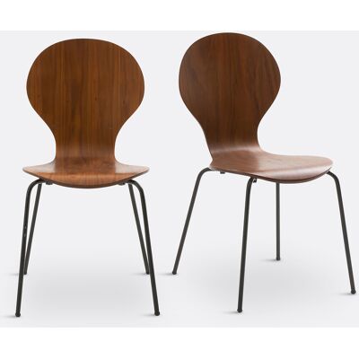 LA REDOUTE INTERIEURS Set van 2 stapelbare stoelen, Lenon LA REDOUTE INTERIEURS Set van 2 stapelbare stoelen, Lenon