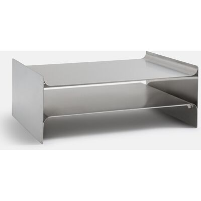 LA REDOUTE INTERIEURS Salontafel met dubbel blad, van roestvrij staal met verchroomde afwerking, LEIRA LA REDOUTE INTERIEURS Salontafel met dubbel blad, van roestvrij staal met verchroomde afwerking, LEIRA