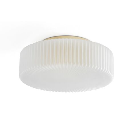 LA REDOUTE INTERIEURS Plafondlamp of wandlamp, opaline geribbeld glas, PHÉRADÉ LA REDOUTE INTERIEURS Plafondlamp of wandlamp, opaline geribbeld glas, PHÉRADÉ