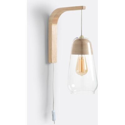 LA REDOUTE INTERIEURS Wandlamp in glas en hout Nasoa LA REDOUTE INTERIEURS Wandlamp in glas en hout Nasoa