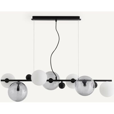 AM.PM Hanglamp in smoked glas en metaal, Bullesco AM.PM Hanglamp in smoked glas en metaal, Bullesco