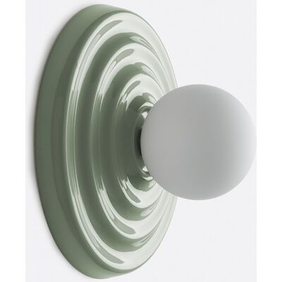 LA REDOUTE INTERIEURS Wand- of plafondlamp, keramiek en opaline glas, diameter 24,5 cm, HOLI LA REDOUTE INTERIEURS Wand- of plafondlamp, keramiek en opaline glas, diameter 24,5 cm, HOLI
