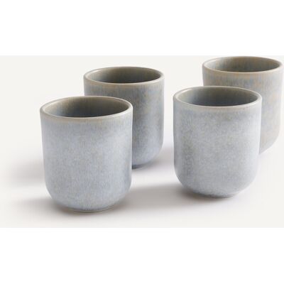 AM.PM Set van 4 kopjes in mat geëmailleerd aardewerk, Chuma AM.PM Set van 4 kopjes in mat geëmailleerd aardewerk, Chuma