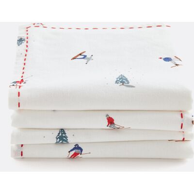 LA REDOUTE INTERIEURS Set van 4 servetten, gewassen katoen, Tout Schuss LA REDOUTE INTERIEURS Set van 4 servetten, gewassen katoen, Tout Schuss