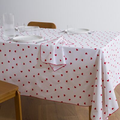 LA REDOUTE INTERIEURS Katoenen tafelkleed, hartenprint, SCACCO LA REDOUTE INTERIEURS Katoenen tafelkleed, hartenprint, SCACCO
