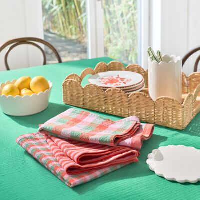 LA REDOUTE INTERIEURS Set van 3 geweven-geverfde katoenen theedoeken, Sidone LA REDOUTE INTERIEURS Set van 3 geweven-geverfde katoenen theedoeken, Sidone