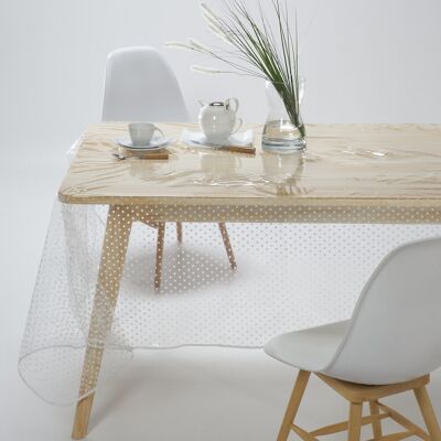 SO'HOME Tafelkleed in transparant PVC met stippenprint SO'HOME Tafelkleed in transparant PVC met stippenprint