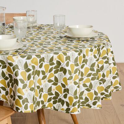 LA REDOUTE INTERIEURS Rond tafelkleed met print, van soepel gecoat katoen, VINTAGE PEAR LA REDOUTE INTERIEURS Rond tafelkleed met print, van soepel gecoat katoen, VINTAGE PEAR