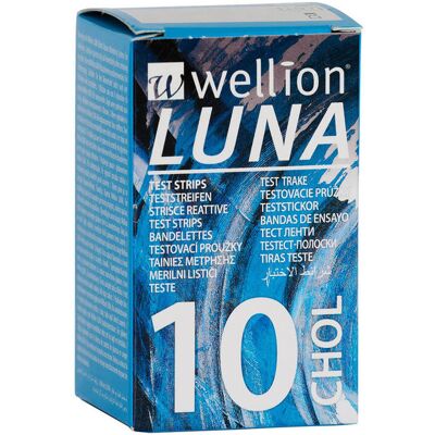 Wellion Luna Cholesterol Teststrips (10 stuks) Wellion Luna Cholesterol Teststrips (10 stuks)