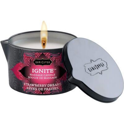 Kama Sutra - vegan massagekaars - aardbei geur - 170g Kama Sutra - vegan massagekaars - aardbei geur - 170g