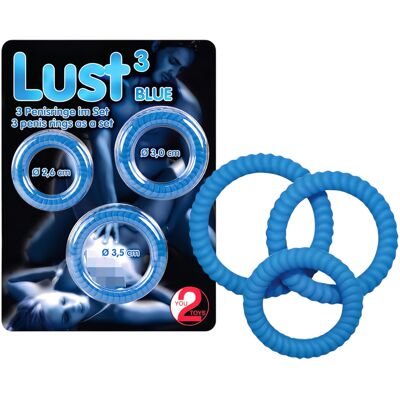 You2Toys - Penisring set van 3 - blauw You2Toys - Penisring set van 3 - blauw
