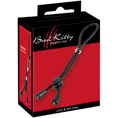 Bad Kitty - penis- en balzakring - siliconen - zwart Bad Kitty - penis- en balzakring - siliconen - zwart