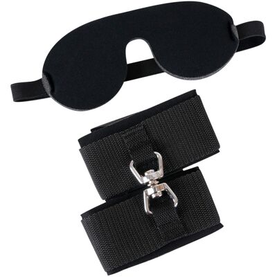 Bad Kitty - handboeien en oogmasker - zwart Bad Kitty - handboeien en oogmasker - zwart
