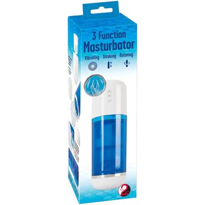 You2Toys - oplaadbare roterende/zuigende masturbator (blauw-wit) You2Toys - oplaadbare roterende/zuigende masturbator (blauw-wit)
