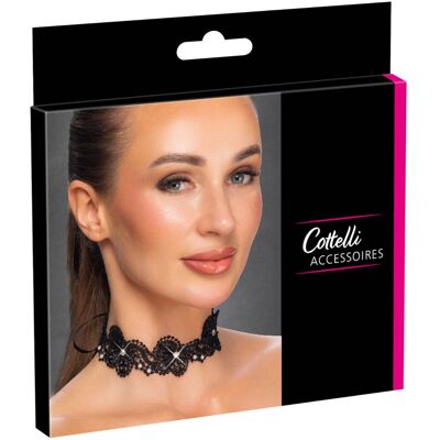 Cottelli - choker met kant en kralen - zwart Cottelli - choker met kant en kralen - zwart