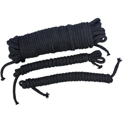 Bad Kitty - bondagesett touw (20 m + 2x3 m, zwart) Bad Kitty - bondagesett touw (20 m + 2x3 m, zwart)